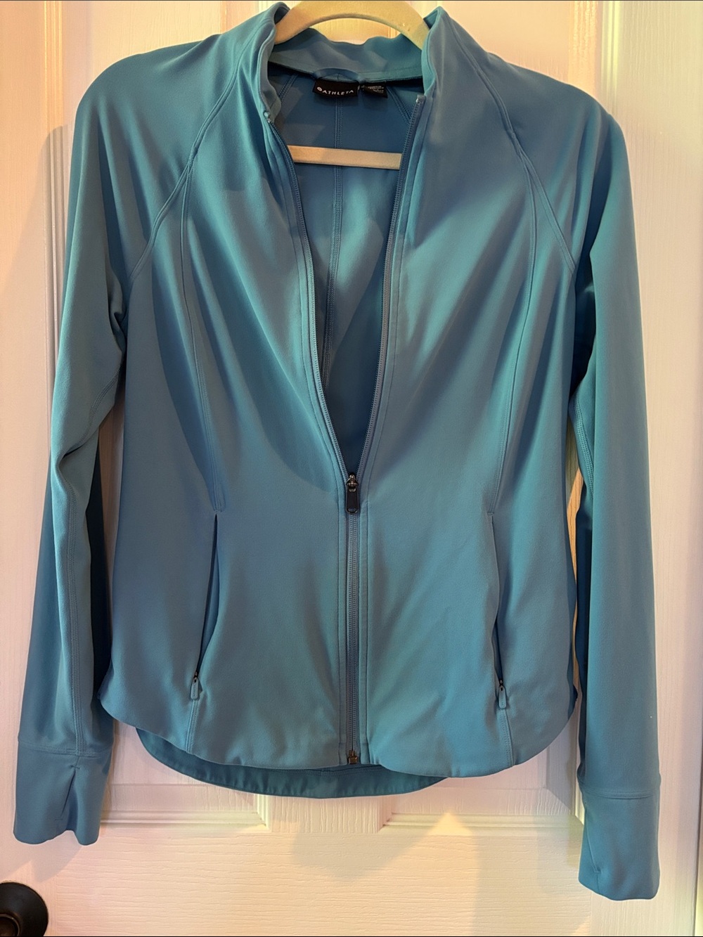 Athleta Light Blue Full-Zip Lightweight Jacket